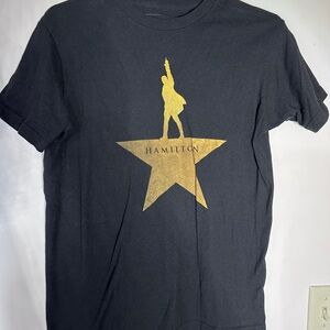Hamilton Black Short-Sleeve Tee with Gold Star Graphic